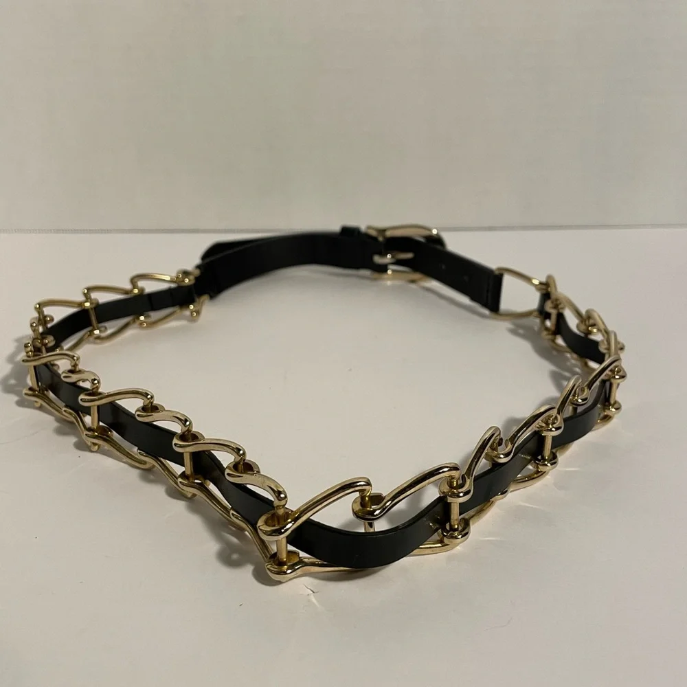Belt and gold metal women’s belt